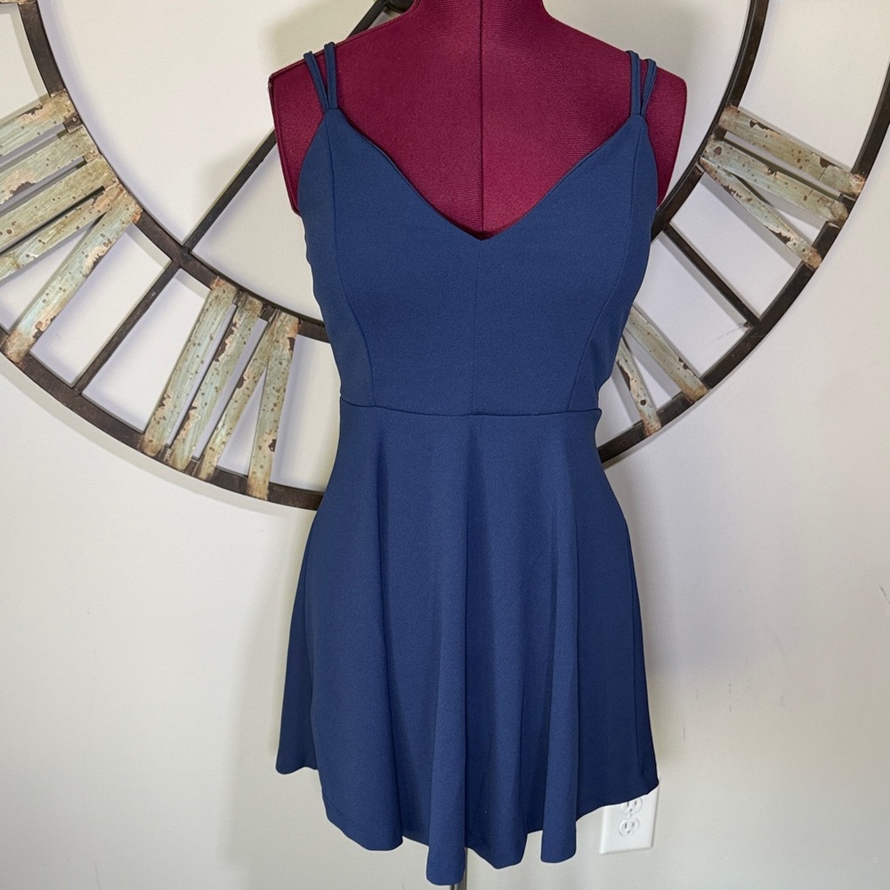 Papaya Navy Blue Strappy Dress